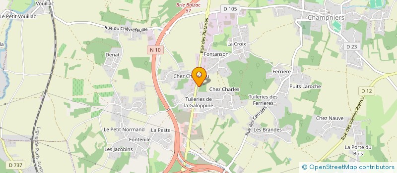 localisation de l'entreprise LES PETITS POUCETS à CHAMPNIERS