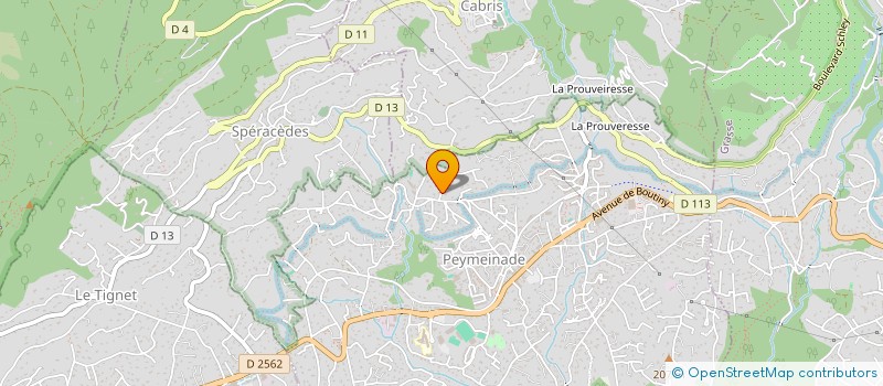 localisation de l'entreprise LES PETITS PRADONS  PEYMEINADE