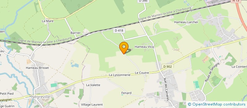 localisation de l'entreprise LES PETITS PRES  YVETOT-BOCAGE