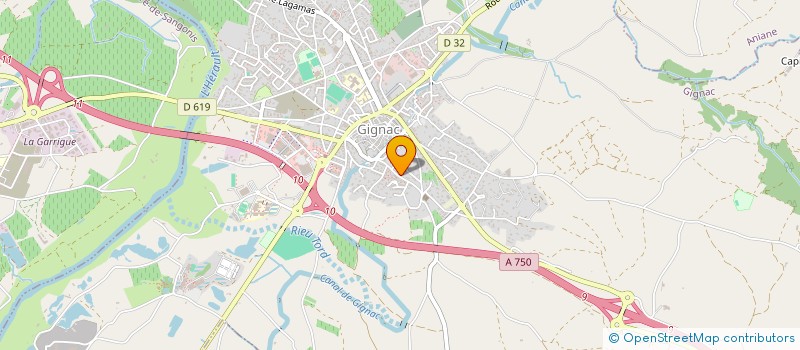 localisation de l'entreprise LES PETITS ROMARINS  GIGNAC