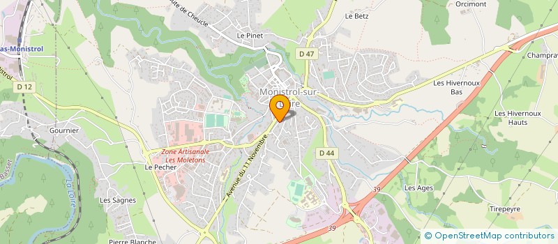 localisation de l'entreprise LES PETITS RUISSEAUX  MONISTROL-SUR-LOIRE