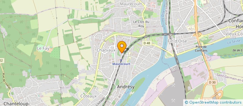 localisation de l'entreprise LES PETITS RUMINANTS, VOLAILLES ET CANNINS  ANDRESY