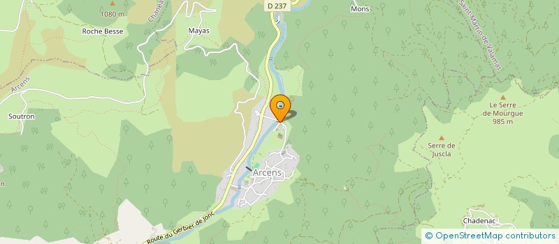 localisation de l'entreprise LES PETITS TRESORS PERDUS  ARCENS