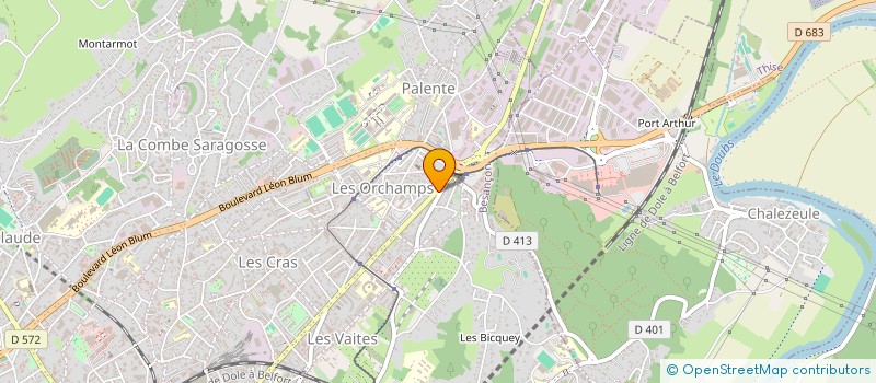 localisation de l'entreprise LES PETITS VERDOT à BESANCON