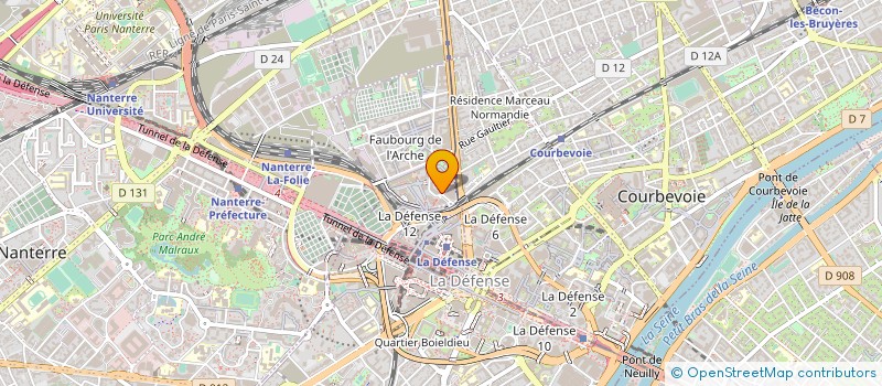 localisation de l'entreprise LES PETROLIERS à COURBEVOIE
