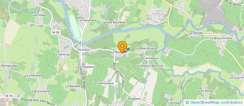 localisation de l'entreprise LES PEUPLIERS  VERTOU