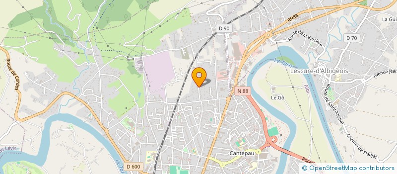 localisation de l'entreprise LES PEUPLIERS  ALBI