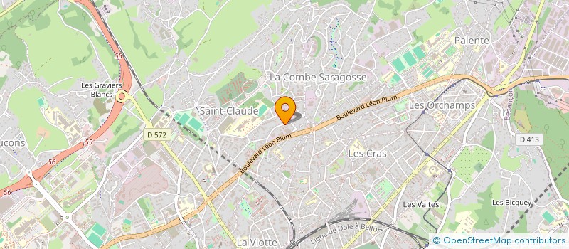 localisation de l'entreprise LES PEUPLIERS  BESANCON