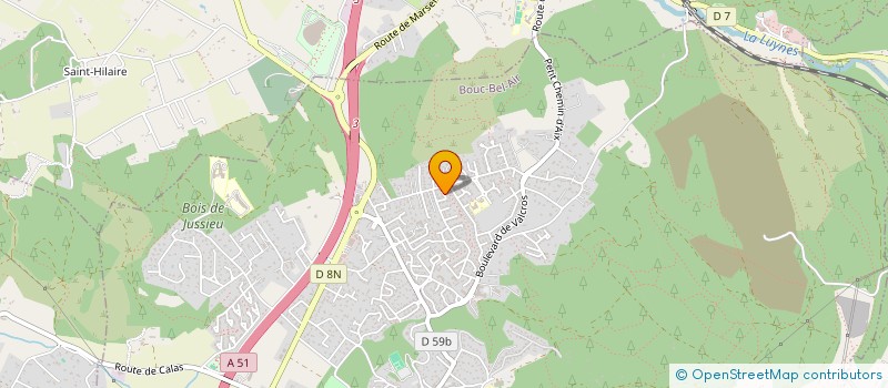 localisation de l'entreprise LES PEUPLIERS à BOUC-BEL-AIR