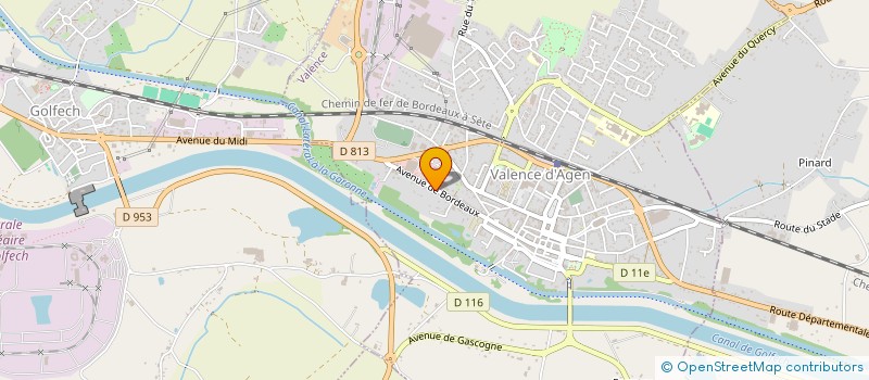 localisation de l'entreprise LES PEUPLIERS à VALENCE