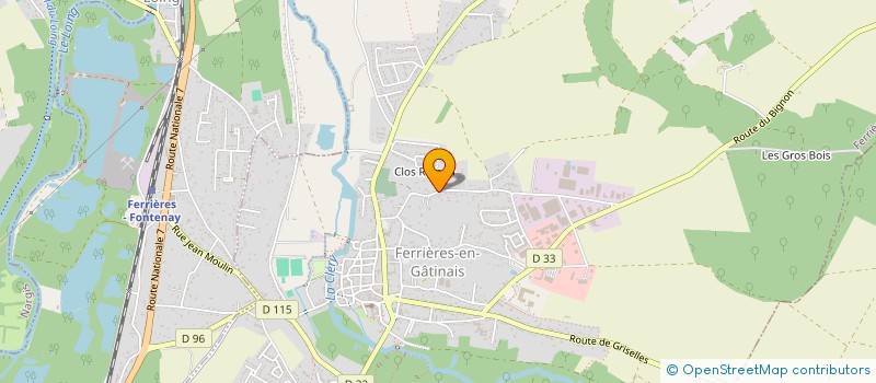 localisation de l'entreprise LES PEUPLIERS  FERRIERES-EN-GATINAIS
