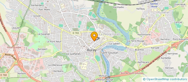 localisation de l'entreprise LES PEUPLIERS BLEUS à AURAY