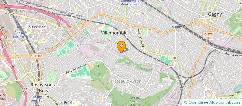 localisation de l'entreprise LES PEUPLIERS D'AULNAY à VILLEMOMBLE