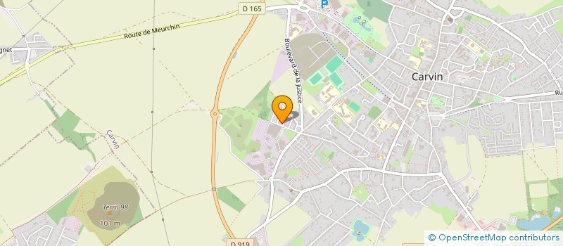 localisation de l'entreprise LES PEUPLIERS DU PUITS  CARVIN