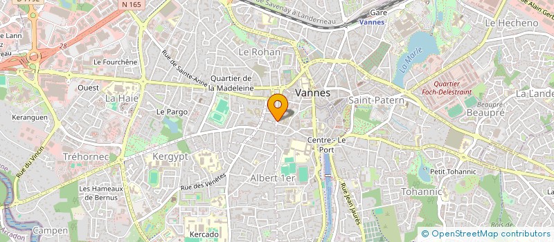 localisation de l'entreprise LES PEUPLIERS ROUGES à VANNES