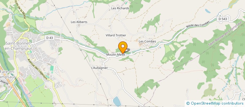 localisation de l'entreprise LES PEYROUSES  SAINT-BONNET-EN-CHAMPSAUR