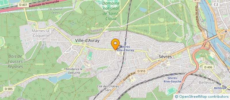 localisation de l'entreprise LES PHARMACIENS ASSOCIES  VILLE-D'AVRAY