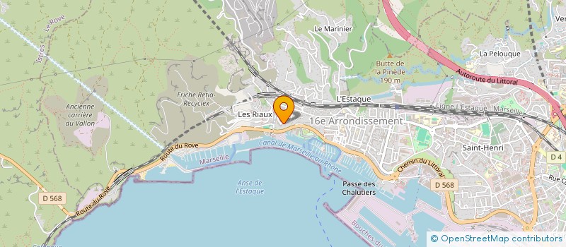 localisation de l'entreprise LES PICHOUNS DE L ESTAQUE PLAGE à MARSEILLE