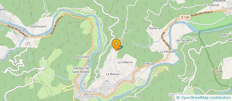 localisation de l'entreprise LES PIECES DES SAGNES à SAINT-MICHEL-DE-CHABRILLANOUX