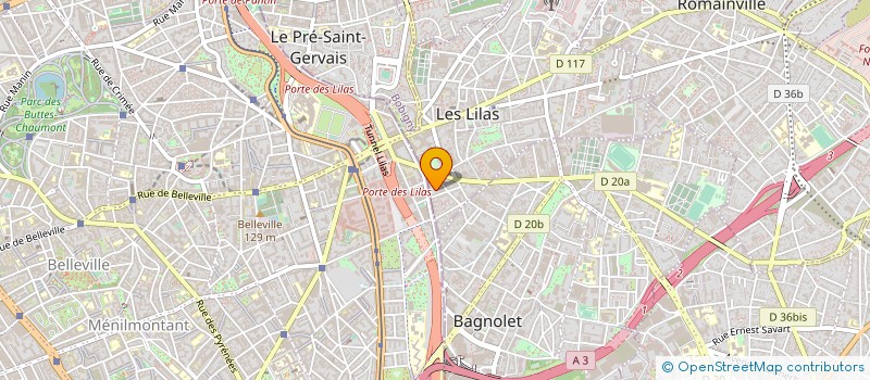 localisation de l'entreprise LES PIECES MONTEES à LES LILAS