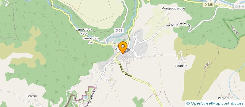 localisation de l'entreprise LES PIECES MONTEES DE LA COUZE à ARDES