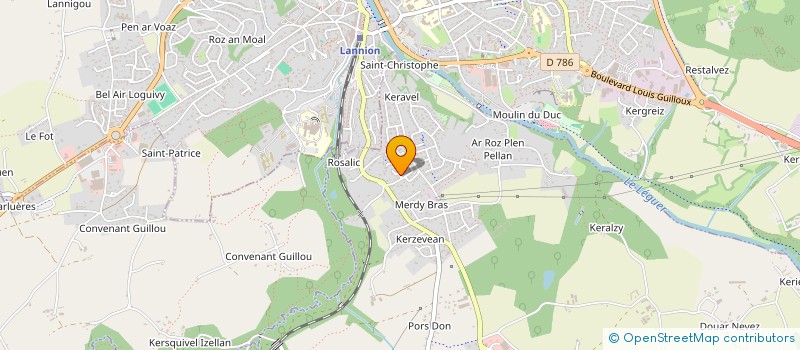 localisation de l'entreprise LES PIEDS A CROQUER à LANNION