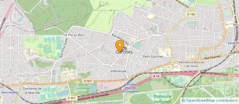 localisation de l'entreprise LES PIEDS AU MUR PRODUCTION à GARCHES