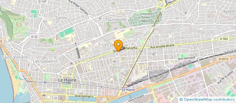 localisation de l'entreprise LES PIEDS AU MURS  LE HAVRE