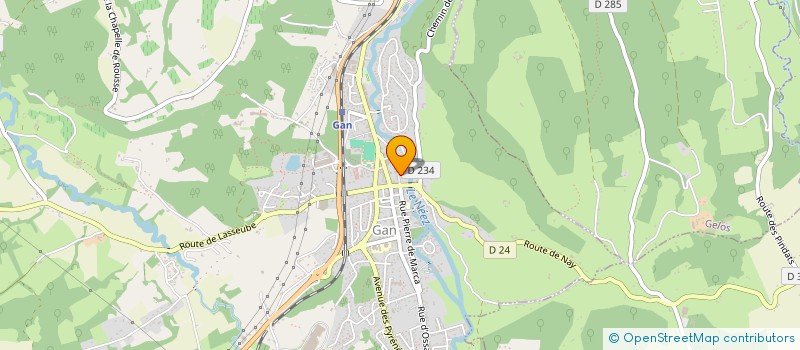 localisation de l'entreprise LES PIEDS DANS L'EAU  GAN