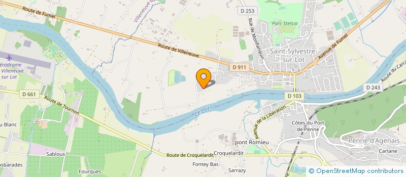 localisation de l'entreprise LES PIEDS DANS L EAU  SAINT-SYLVESTRE-SUR-LOT