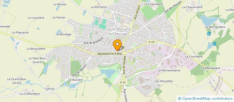 localisation de l'entreprise LES PIEDS DANS L'EAU à SEVREMOINE