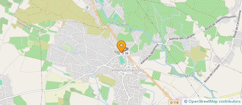 localisation de l'entreprise LES PIEDS DANS L'EAU  VILLEMOUSTAUSSOU