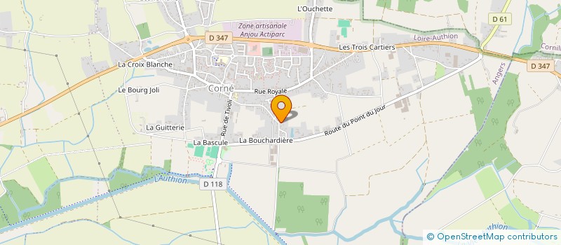 localisation de l'entreprise LES PIEDS DANS L'EAU  LOIRE-AUTHION