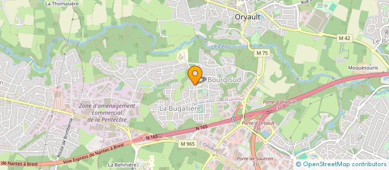 localisation de l'entreprise LES PIEDS DANS L'EAU à ORVAULT