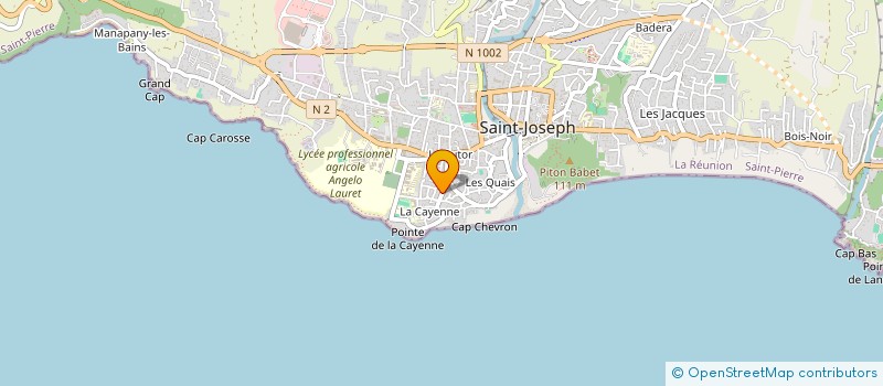 localisation de l'entreprise LES PIEDS DANS L'EAU à SAINT-JOSEPH