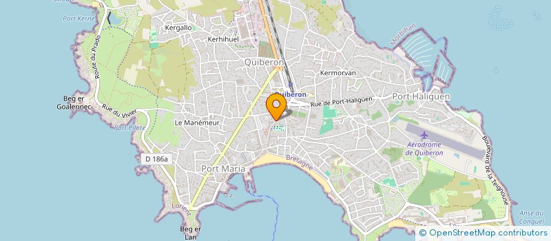 localisation de l'entreprise LES PIEDS DANS L'EAU à QUIBERON