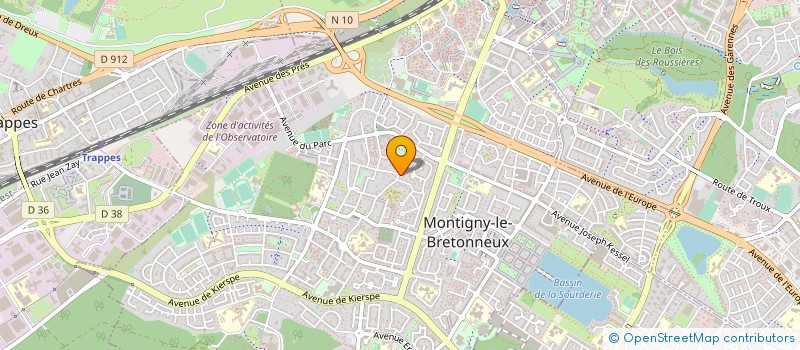 localisation de l'entreprise LES PIEDS DANS L'HERBE à MONTIGNY-LE-BRETONNEUX