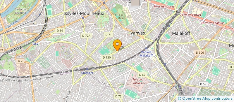 localisation de l'entreprise LES PIEDS DANS L'HERBE - PAVILLON DE LA TOURELLE  VANVES