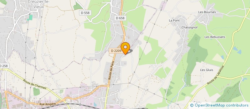 localisation de l'entreprise LES PIEDS DANS LA BOUE à CUSSET