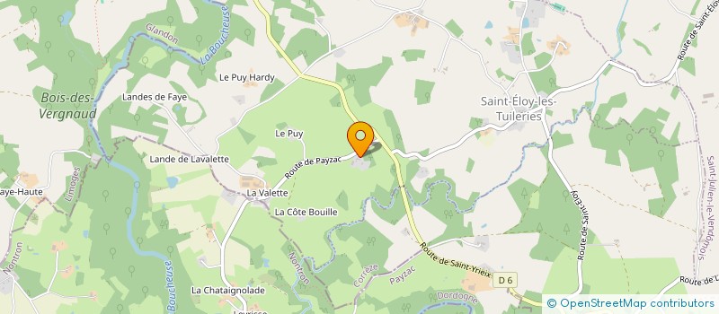 localisation de l'entreprise LES PIEDS DANS LA SALADE  SAINT-PARDOUX-CORBIER