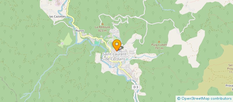 localisation de l'entreprise LES PIEDS DANS LE PLAT  SAINT-LAURENT-DE-CERDANS