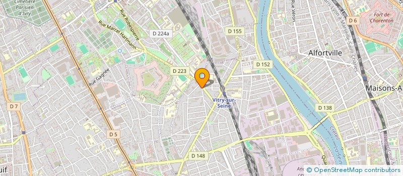 localisation de l'entreprise LES PIEDS DANS LE PLAT à VITRY-SUR-SEINE