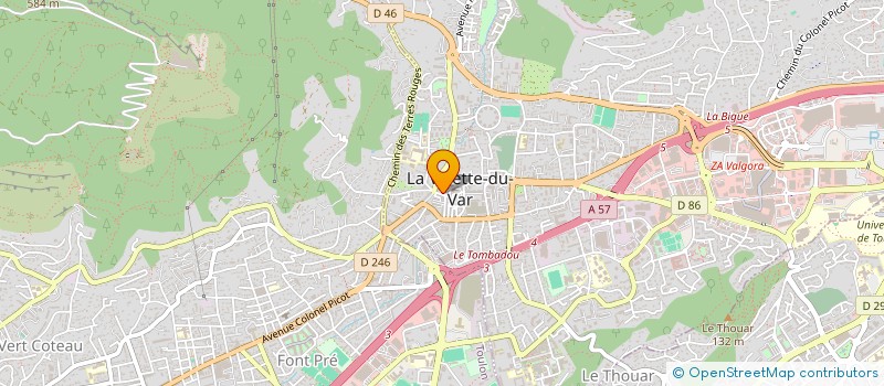 localisation de l'entreprise LES PIEDS DANS LES NUAGES à LA VALETTE-DU-VAR