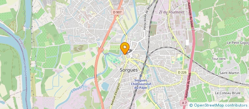 localisation de l'entreprise LES PIEDS DE VIGNE  SORGUES