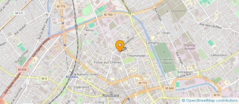 localisation de l'entreprise LES PIEDS DEDANS LA TETE AILLEURS  ROUBAIX