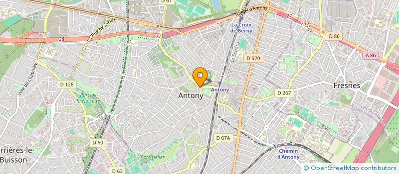 localisation de l'entreprise LES PIEDS NICKELES à ANTONY