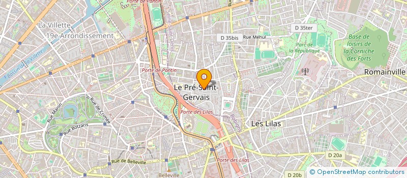 localisation de l'entreprise LES PIEDS PERCES à LE PRE-SAINT-GERVAIS