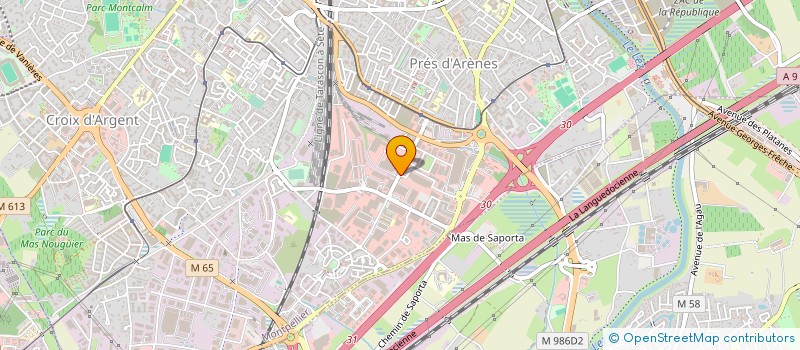localisation de l'entreprise LES PIEDS SOUS LA TABLE à MONTPELLIER