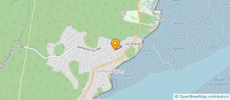 localisation de l'entreprise LES PIEDS SOUS LA TABLE - C2L à LEGE-CAP-FERRET