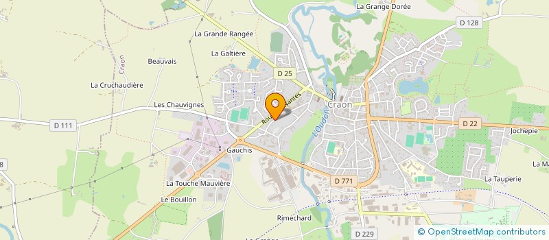 localisation de l'entreprise LES PIEDS SUR TERRE  BOUCHAMPS LES CRAON